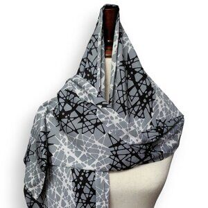 Marc by Marc Jacobs Scarf Neutral Grey Multicolor One Size 100% Cotton NWT